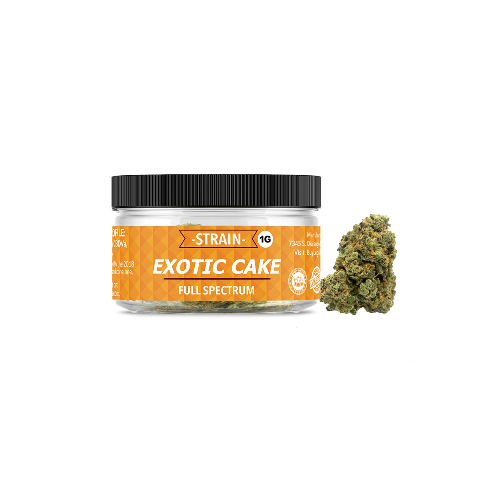 Cloud N9ne CBD Flower - Strain: Exotic Cake (Indoor)