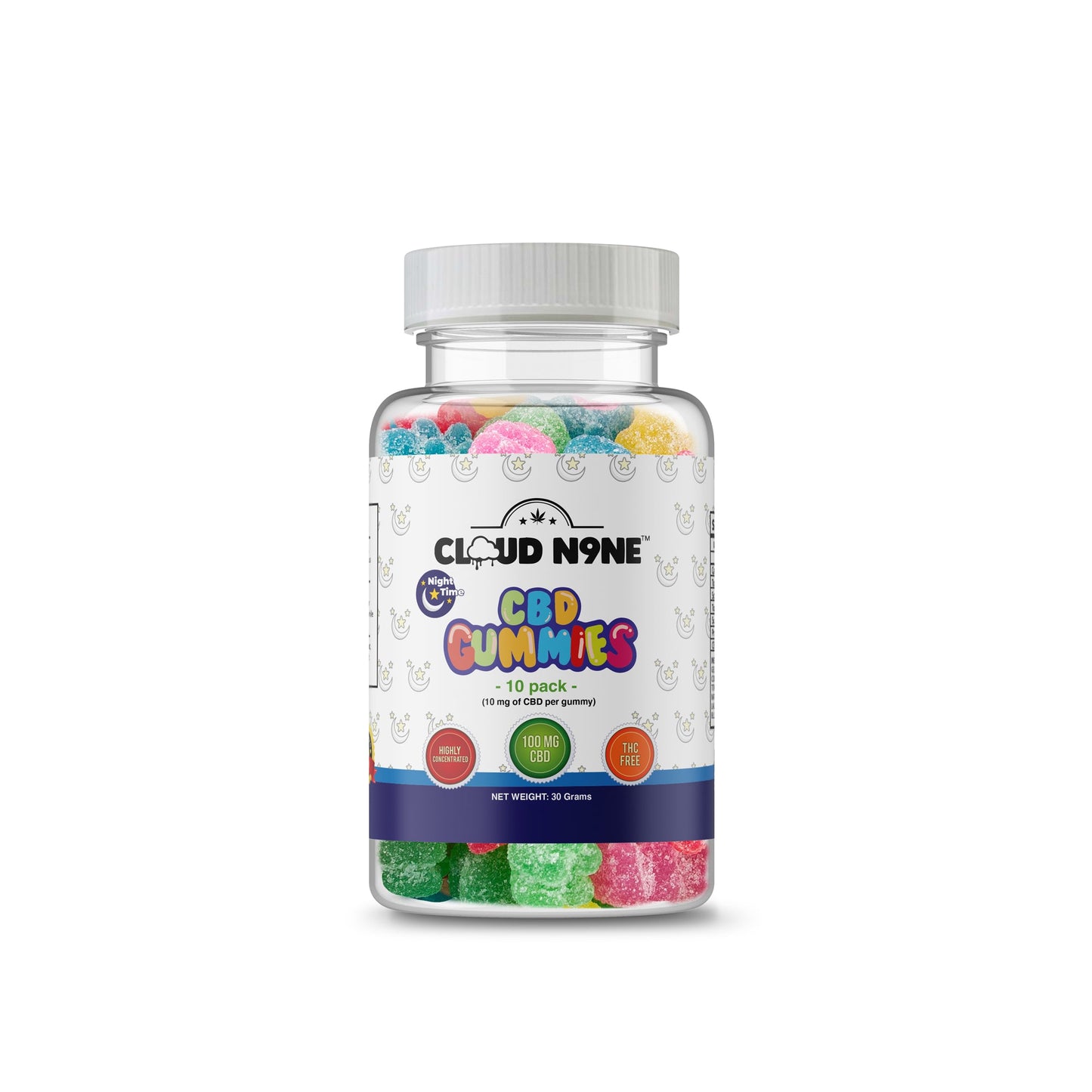 Cloud N9ne CBD Gummies: Nighttime - 10 Pack - 100mg CBD