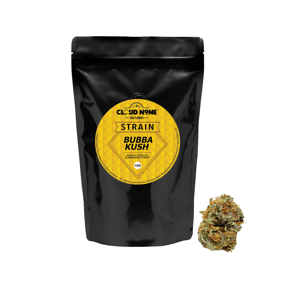 Cloud N9ne CBD Flower - Strain: Bubba Kush (Indoor)