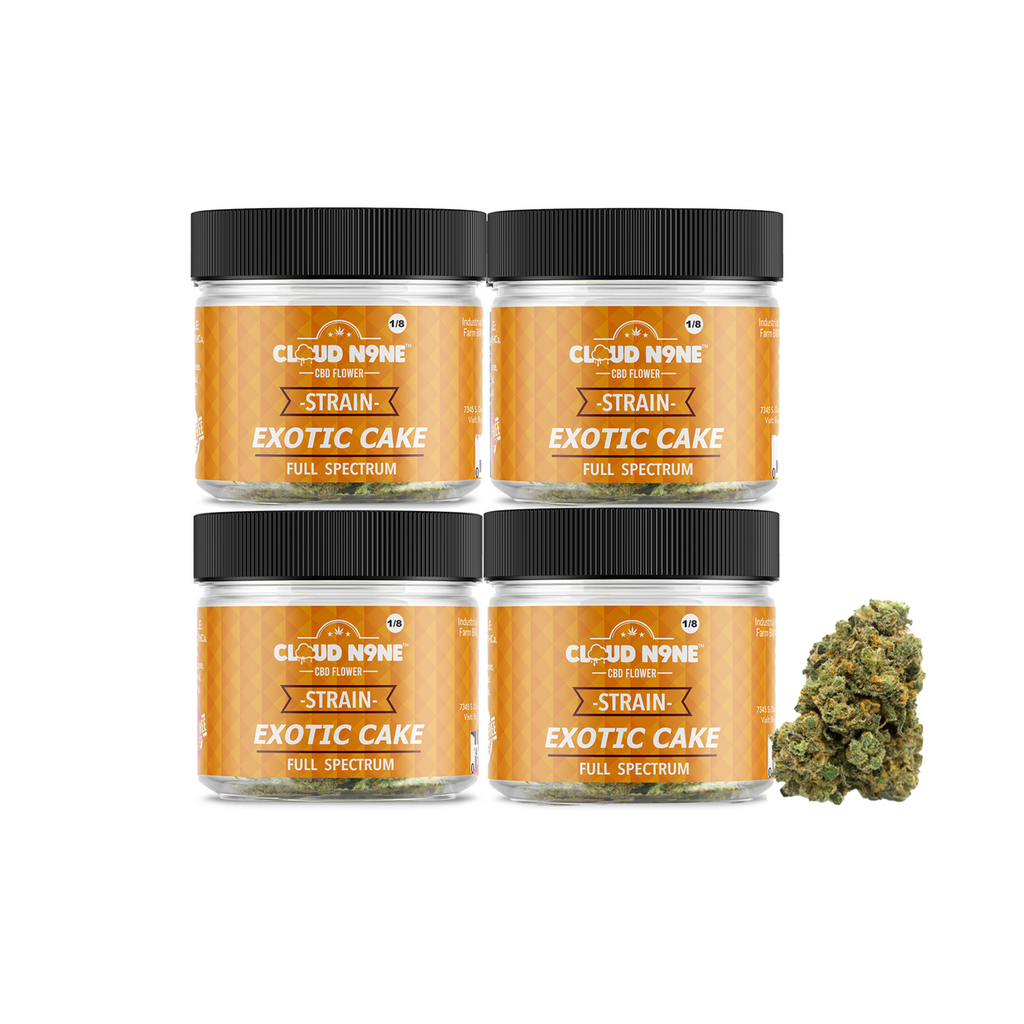 Cloud N9ne CBD Flower - Strain: Exotic Cake (Indoor)