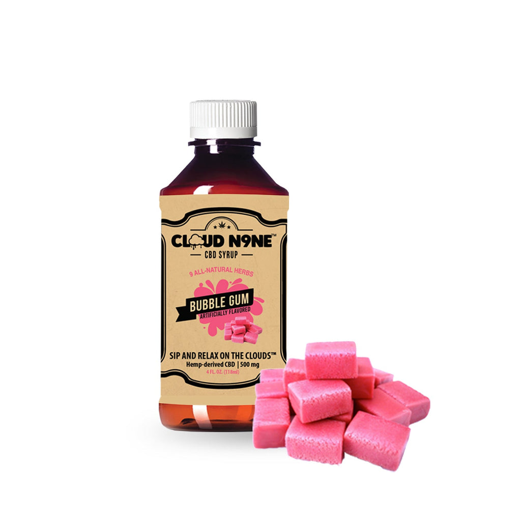 Cloud N9ne CBD Syrup: Bubble Gum - 500mg CBD